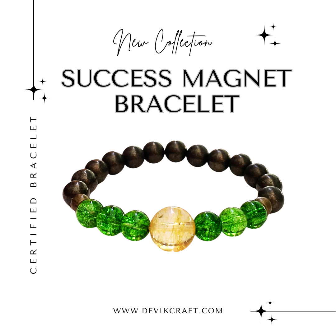 Manifest Success with Our Gemstone Lucky Bracelet Good Luck Abundan DevikCraft