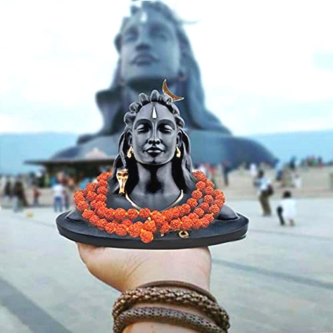 Adiyogi Statue with Rudraksha Mala Made in India