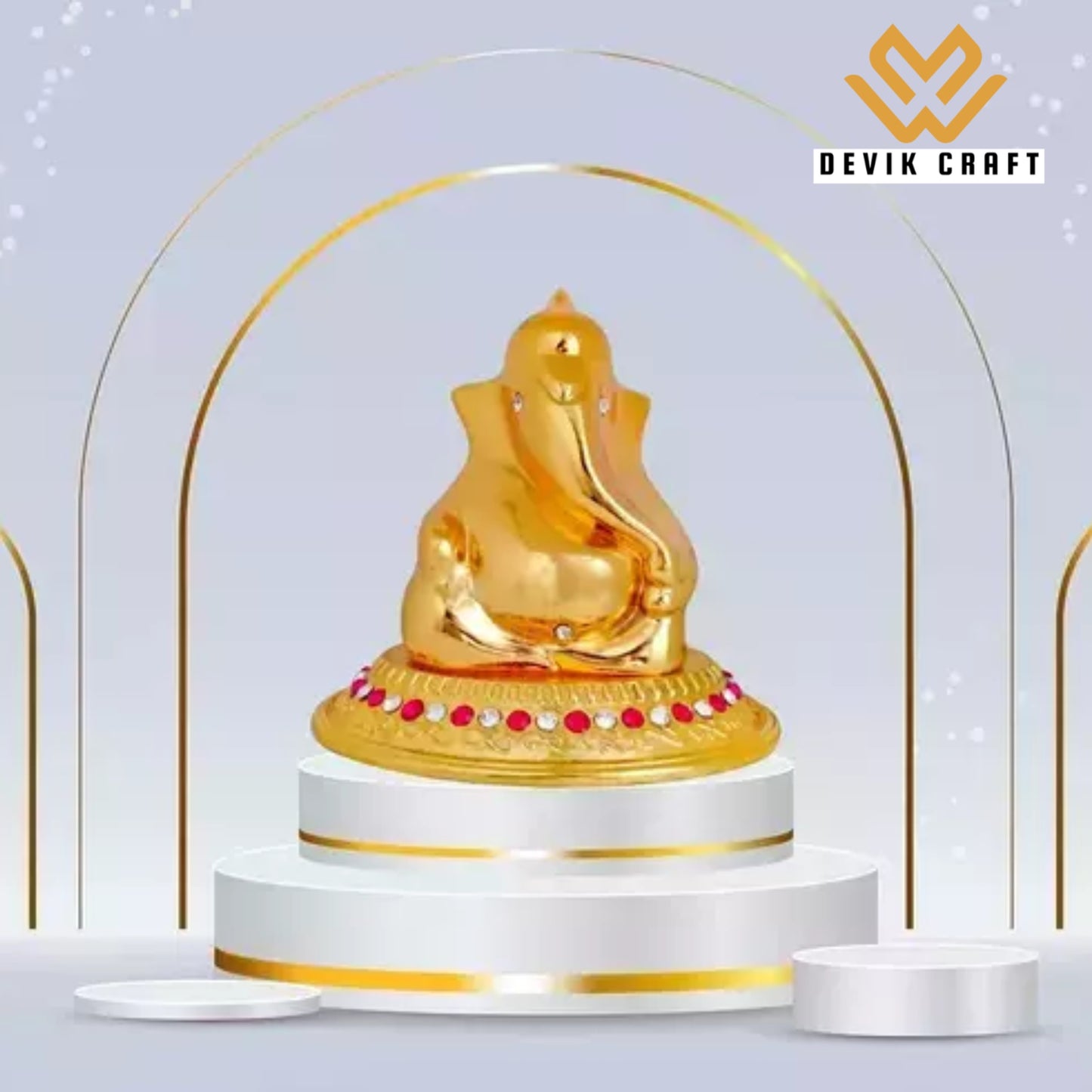 Metal Decorative Ganesh Idol for Car Dashboard