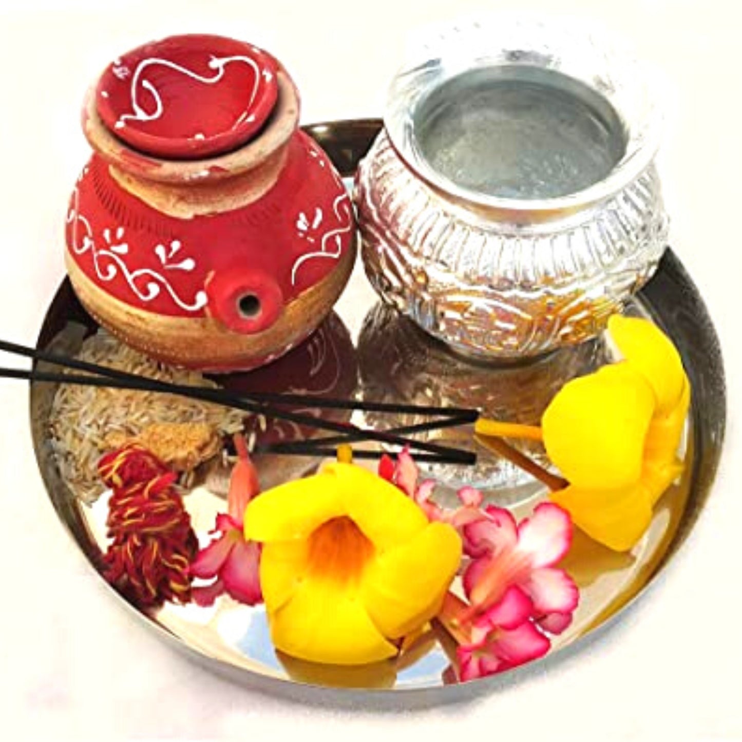 Silver Aluminium Pooja Kalash Lota for Temple and Pooja Purpose