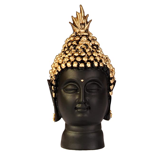 Black Color Buddha Head for Home Decoration