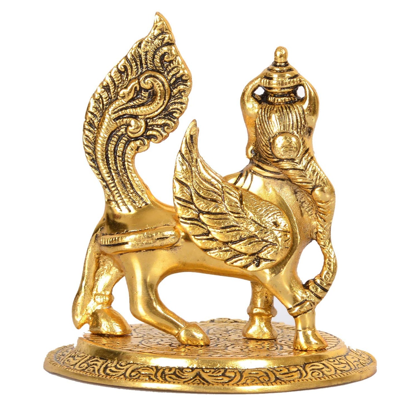 Metal Kamadhenu Cow Statue