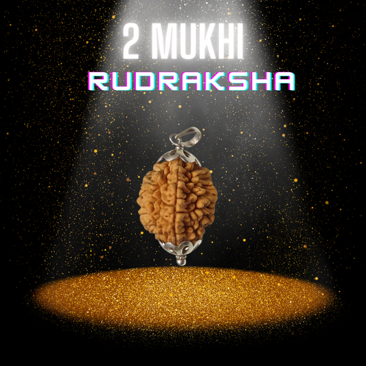 Magical 2 Mukhi Rudraksha Pendant - Natural & Certified Jewelry for Men & Women
