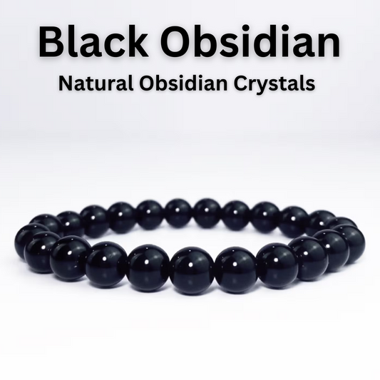 Black Obsidian Crystal Bracelet for Ultimate Protection and Spiritual Growth