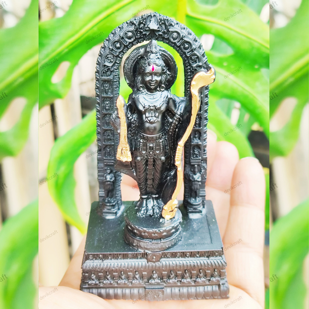 Ram Lalla Idol - High-Quality Resin and Marble - 4 inches"