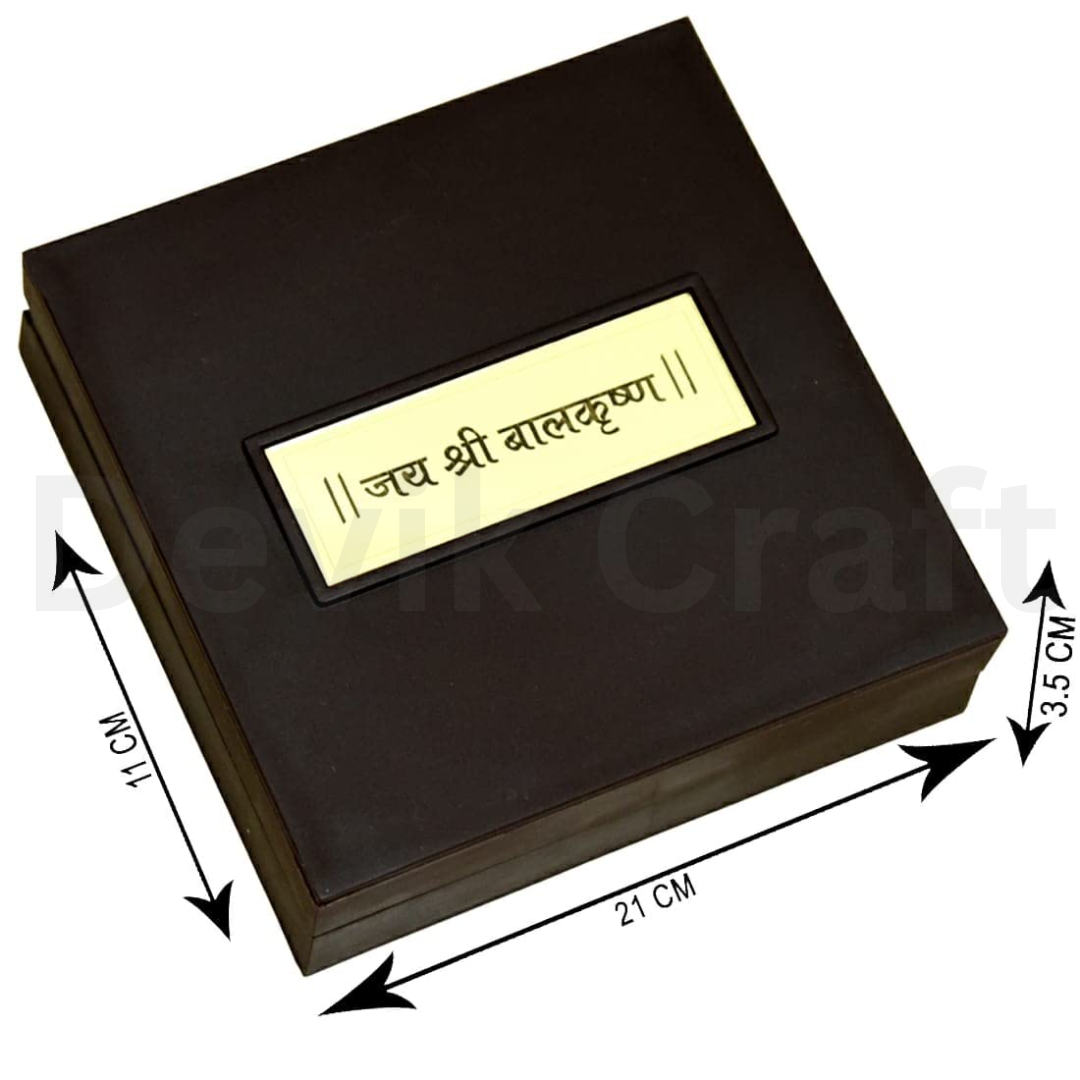 24K Gold Coated Bal Krishna Photo Frame - Acrylic Gold Plated Decorative Showpiece