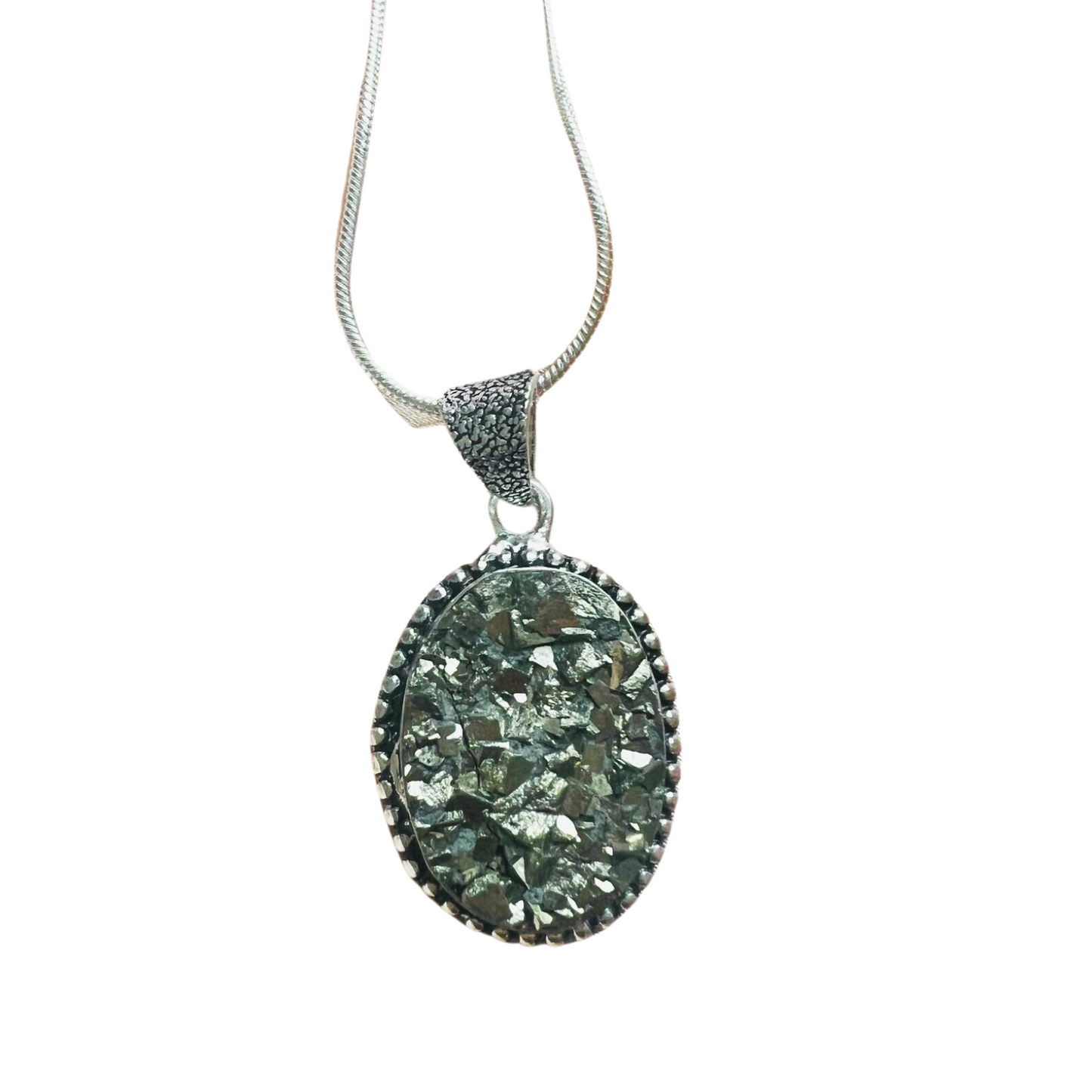 Raw Pyrite Stone Pendant