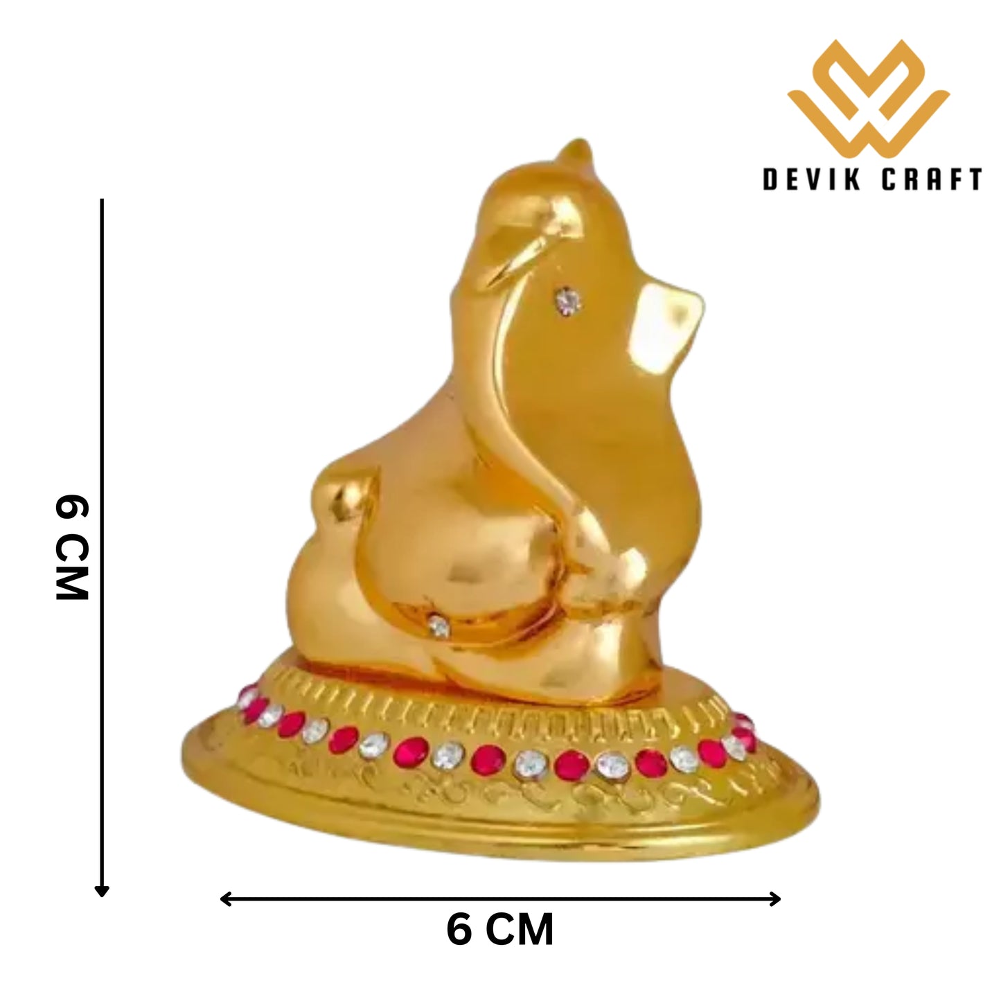 Metal Decorative Ganesh Idol for Car Dashboard