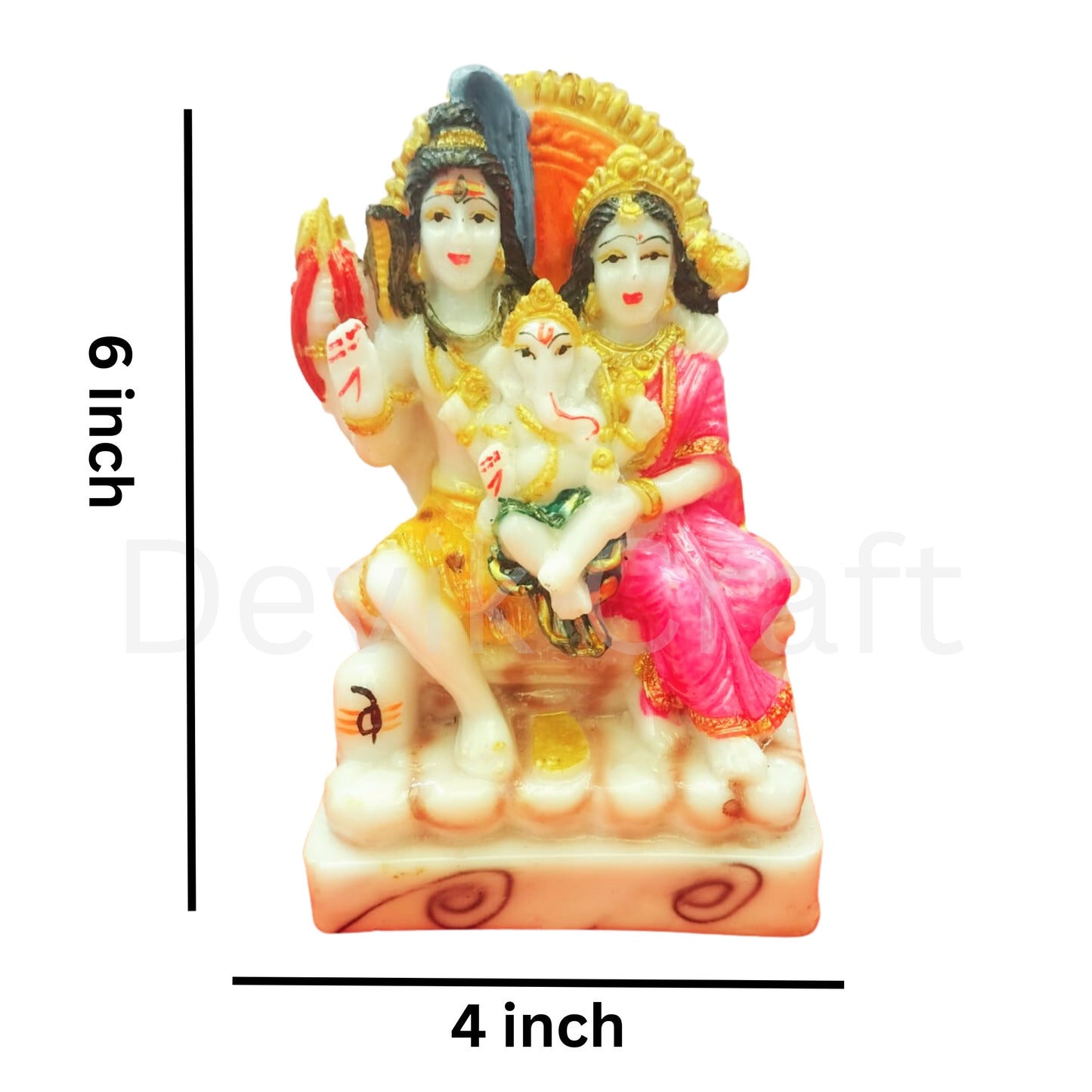 Shiv Family God Idol Murti for Mandir Puja Room Home Décor Office Living Room
