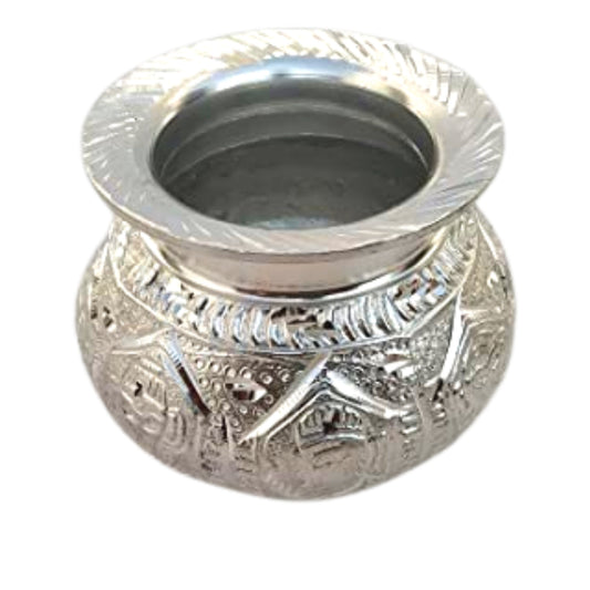 Silver Aluminium Pooja Kalash Lota for Temple and Pooja Purpose
