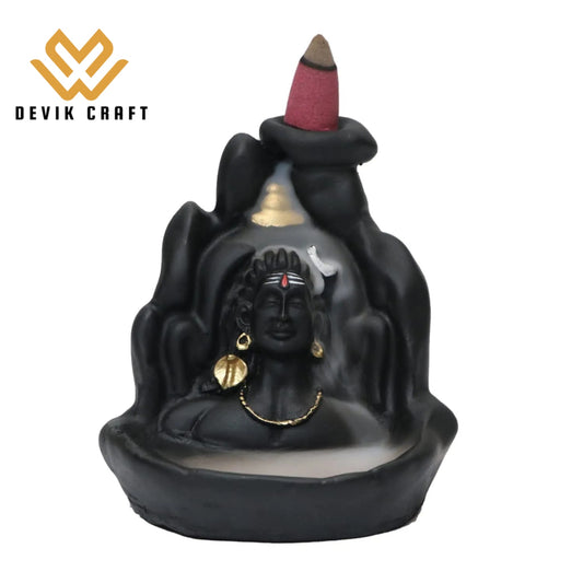 Mahadev Adiyogi Shiv Shankara Backflow Incense Burner with 5 Cones