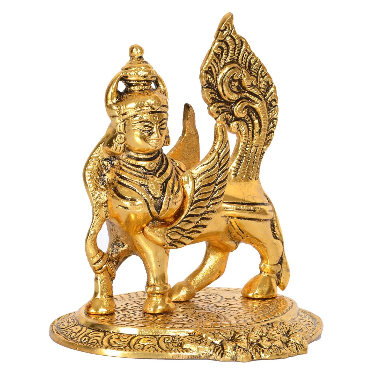 Metal Kamadhenu Cow Statue