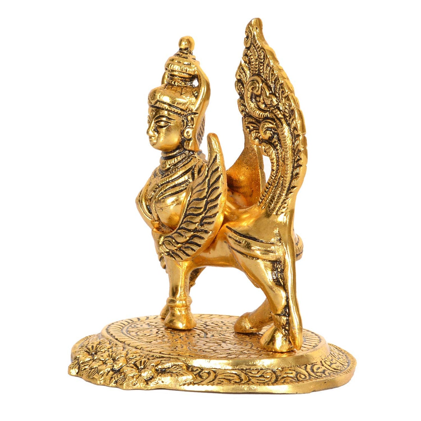 Metal Kamadhenu Cow Statue