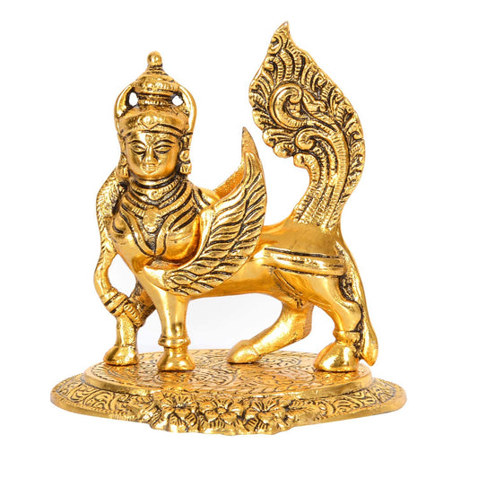 metal kamadhenu cow statue
